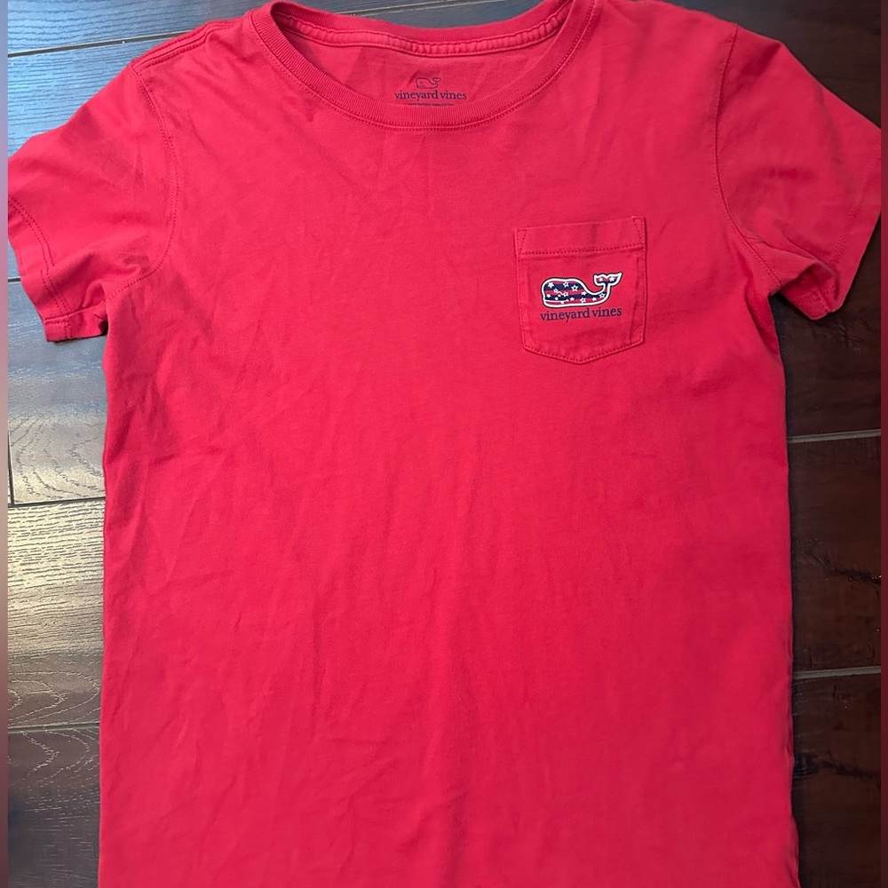 Vineyard Vines Red White & Blue Short Sleeve Tee Casual Comfort